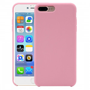 Etui en silicone liquide Pure Color pour iPhone 8 Plus et 7 Plus (rose) SH999F1329-20
