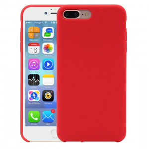 Housse en Silicone Liquide Pure Color pour iPhone 8 Plus & 7 Plus (Rouge) SH999R812-20