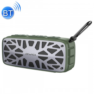 Haut-parleur Bluetooth portatif extérieur awei Y330, prise en charge des cartes AUX / FM / TF / U, pour iPhone, Galaxy, Xiaomi, Huawei, HTC, Sony et autres smartphones (Army Green) SA61AG1368-20