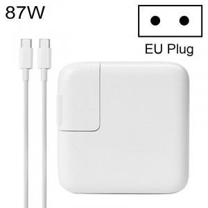 Adaptateur secteur 87W Chargeur portable avec câble de charge de 1,8 m Type-C, fiche UE, pour MacBook, Xiaomi, Huawei, Lenovo, ASUS et autres ordinateurs portables (Blanc) SH135W1552-20