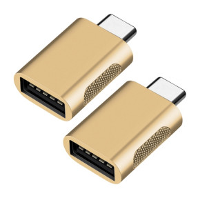 2 PCS SBT-158 USB-C / C / Type-C mâle à l'adaptateur d'alliage de zinc femelle USB 3.0 (or) SH901J679-20