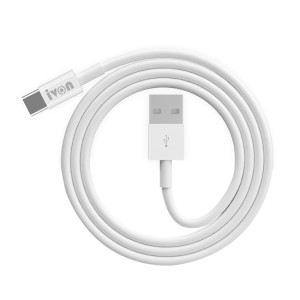 Ivon CA70 Type-C / USB-C Câble de données de charge rapide, longueur: 2m (blanc) SI101W700-20