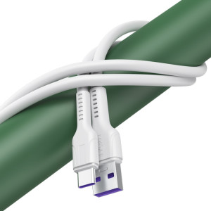Ivon CA86 5A Type-C / USB-C Super Fast Chargement Câble de charge, Longueur: 1M (Blanc) SI109W1641-20
