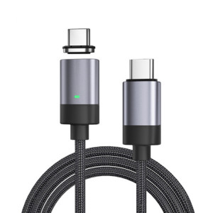 Câble de données magnétique à charge rapide USB-C / Type-C vers USB-C / Type-C 100 W, style : câble de 1 m + tête magnétique SH12851907-20