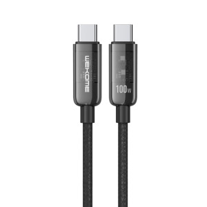 WK WDC-193 Pioneer Series 100 W USB-C/Type-C vers USB-C/Type-C Câble de données de charge rapide, longueur : 1 m (noir) SW320B1258-20