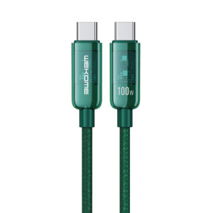 WK WDC-193 Pioneer Series 100 W USB-C/Type-C vers USB-C/Type-C Câble de données de charge rapide, longueur : 1 m (vert) SW320G1713-20