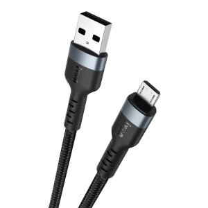 Ivon CA88 12W 2.4A USB à micro USB Nylon Braid Câble de données de charge rapide, Durée du câble: 1M (noir) SI418B1513-20