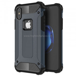 Pour iPhone X Magic Armour TPU + combiné PC (marine) SP40NV4-20