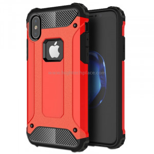 Pour iPhone X Magic Armour TPU + combiné PC (Rouge) SP440R4-20