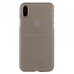 Pour iPhone X PP Housse de protection arrière (Gris) SP452H2-20