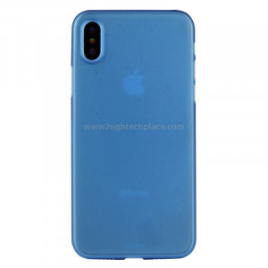 Pour iPhone X PP Housse de protection arrière (Bleu) SP452L2-20