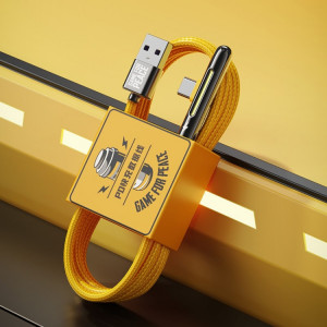 ROCK M3 Type-C / USB-C T-CLE T-Câble de chargement de la forme rapide, Longueur: 1M (Orange) SR743E480-20