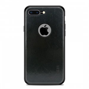 Housse de protection arrière en cuir pour PC + TPU + PU MOFI pour iPhone 7 Plus (Noir) SM089B700-20