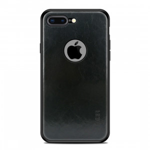 Housse de protection arrière en cuir pour PC + TPU + PU MOFI pour iPhone 8 Plus (noir) SM093B1608-20