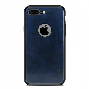 Housse de protection arrière en cuir pour PC + TPU + PU MOFI pour iPhone 8 Plus (bleue) SM093L1049-20