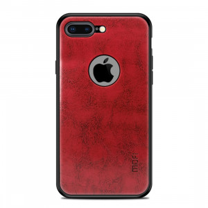 Housse de protection arrière en cuir pour PC + TPU + PU MOFI pour iPhone 8 Plus (rouge) SM093R1632-20