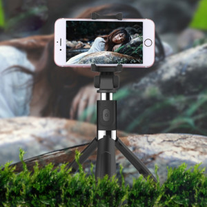 Trépied Selfie Stick à distance à obturateur Bluetooth pliable 2 en 1 pour iPhone et téléphones Android (noir) SH351B1938-20