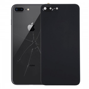 iPartsAcheter pour iPhone 8 Plus couverture arrière avec adhésif (noir) SI47BL1607-20
