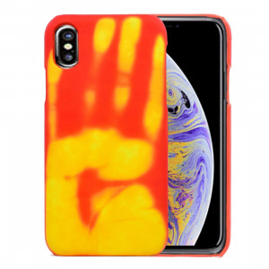 Housse de protection arrière pour décoloration du capteur thermique pour iPhone XS Max (Orange) SH021E188-20