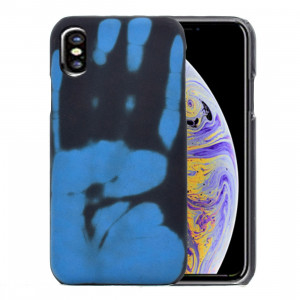 Housse de protection arrière pour décoloration du capteur thermique pour iPhone XS Max (bleu) SH021L394-20