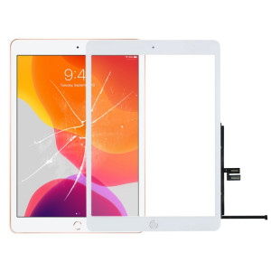 Panneau tactile avec bouton de maison pour iPad 10.2 (2019) / 10.2 (2020) A2197 A2198 A2270 A2428 A2429 A2430 (Blanc) SH125W179-20