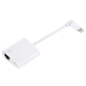 Port Ethernet NK-1035 + adaptateur de fonction mâle coudé 8 broches femelle à 8 broches (blanc) SH237W1519-20