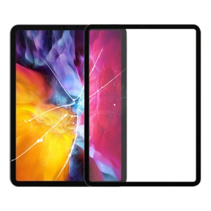 Lentille en verre extérieur à l'écran avant pour iPad Pro 11 (2021) A2301 A2459 A2460 (Noir) SH336B505-20