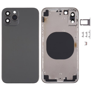 Couvercle de boîtier arrière avec apparence imitation d'IP13 Pro pour iPhone X (noir) SH66BL530-20