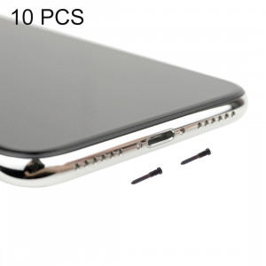 10 PCS iPartsAcheter pour iPhone X vis de port de charge (noir) S1325B1525-20