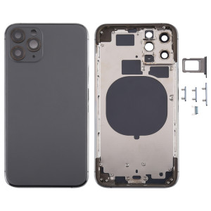 Couvercle arrière du boîtier avec plateau de la carte SIM, touches latérales et objectif de la caméra pour iPhone 11 Pro (gris) SH11HL740-20