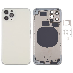 Couvercle arrière du boîtier avec plateau de la carte SIM, touches latérales et objectif de la caméra pour iPhone 11 Pro (argent) SH11SL5-20