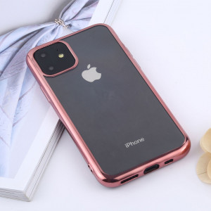 TPU Transparent Etui de protection pour téléphone portable étanche et étanche à l'eau pour iPhone 11 Pro Max (Or rose) SH10RG1171-20