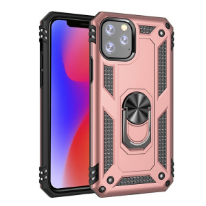 Coque de protection Armor TPU + PC pour iPhone 11 Pro Max, avec support de rotation à 360 degrés (or rose) SH48RG214-20