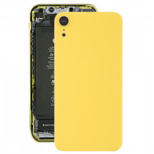 Coque arrière de batterie avec lunette arrière et objectif et adhésif pour iPhone XR (Jaune) SH26YL232-20