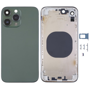 Couvercle de boîtier en acier inoxydable avec imitation apparence d'IP13 Pro pour iPhone XR (Vert) SH69GL557-20