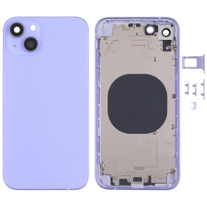 Couvercle de boîtier arrière avec une apparence imitation d'IP13 pour iPhone XR (violet) SH71PL313-20