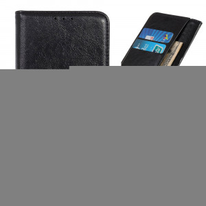 Etui en cuir à rabat horizontal avec texture Crazy Horse pour iPhone 11 Pro Max, avec porte-cartes et porte-cartes (noir) SH020B1315-20