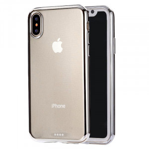 Coque arrière ultra-mince de protection souple TPU pour iPhone XR (argent) SH432S375-20