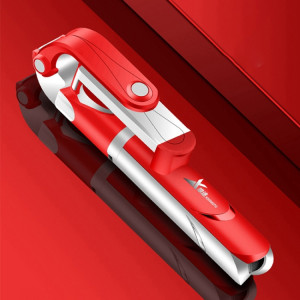 XT-09 Trépied de pôle multifonction en direct avec retardateur Bluetooth mobile (rouge) SH585R1320-20