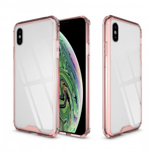 Boitier Armure Transparent Acrylique + TPU pour iPhone XS Max (Magenta) SH235M489-20