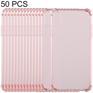 50 PCS Coque en TPU transparente anti-chute de 0,75 mm pour iPhone XR 6,1 pouces (rose) SH41FF1929-20