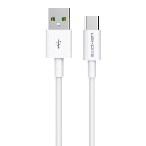 Câble de charge ultra-rapide WK WDC-109 5A Type-C / USB-C vers USB, longueur: 1,2 m (blanc) SW942W744-20