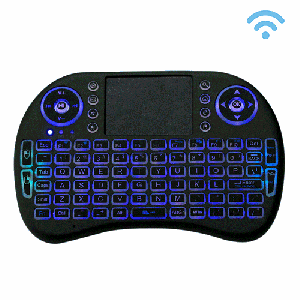 2.4GHz Mini i8 clavier QWERTY sans fil avec rétroéclairage coloré et Touchpad et contrôle multimédia pour PC, Android TV BOX, lecteur X-BOX, Smartphones (Noir) S2083B1065-20