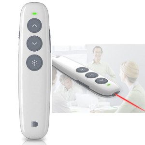 Stylo de télécommande sans fil Cliker Doosl DSIT007 2.4GHz rechargeable Powerpoint Presentation, distance de contrôle: 100m (blanc) SD3302758-20