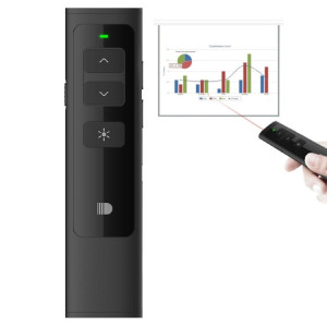 Doosl DSIT013 2.4GHz PowerPoint présentation rechargeable pointeur laser multifonction multifonction pour PowerPoint / Keynote / Prezi, distance de contrôle: 100m (noir) SD33051206-20