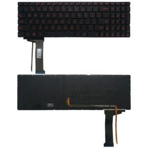 Clavier américain avec rétroéclairage pour Asus GL551 GL551J GL551JK GL551JM GL551JW GL551JX G552 G552V G552VW G552VX FZ50JX GL752VW GL742VW (noir) SH631B397-20