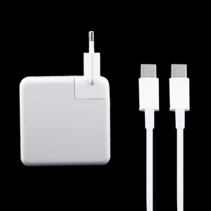 Adaptateur d'alimentation USB-C / Type-C 87W avec 2m USB Type-C Câble de charge mâle Type-C USB vers USB, pour iPhone, Galaxy, Huawei, Xiaomi, LG, HTC et autres téléphones intelligents, appareils rechargeables SH008A862-20