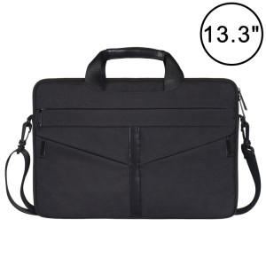 13,3 pouces respirant sac à bandoulière pour ordinateur portable ordinateur de poche zippé portable avec bandoulière (noir) SH700B1671-20