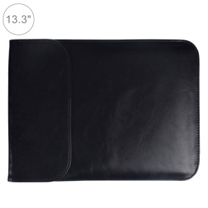 13.3 pouces PU + sac en nylon pour ordinateur portable Sac pochette pour ordinateur portable, pour MacBook, Samsung, Xiaomi, Lenovo, Sony, Dell, ASUS, HP (Noir) SH652B1091-20