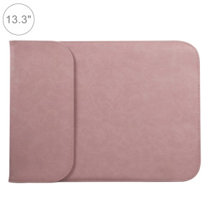 13.3 pouces PU + sac en nylon pour ordinateur portable Sac pochette pour ordinateur portable, pour MacBook, Samsung, Xiaomi, Lenovo, Sony, Dell, ASUS, HP (rose) SH652F1103-20